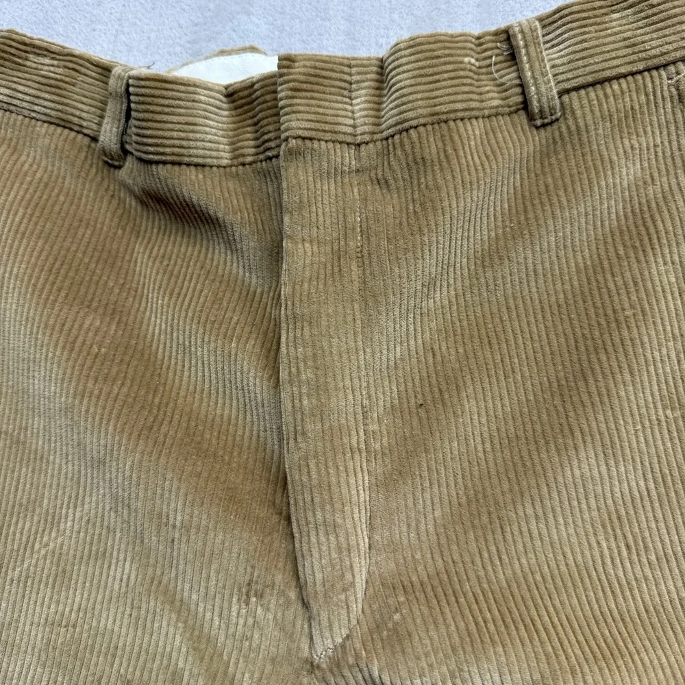 Vintage American Eagle Cordoroy Pants 9/10 Tan Brown High Rise Straight USA Made - Picture 2 of 9
